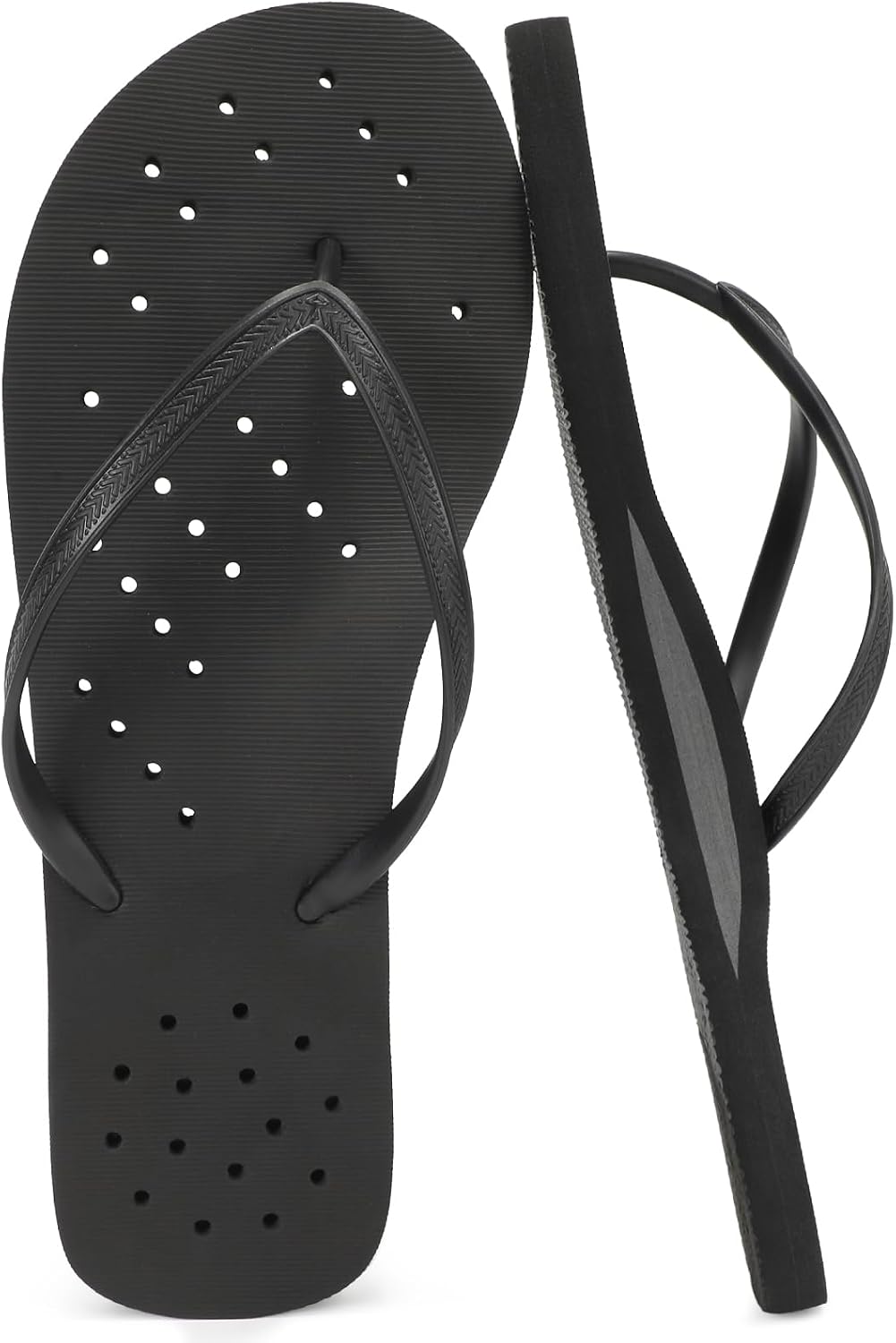 Shower Shoes Men : Quick Dry Arch Support Flip Flops, Non Slip Mens Flip-Flop for Beach Pool College Dorm Bathroom Thong Sandals with Drain Holes