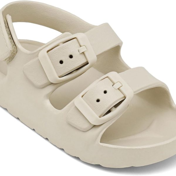 Toddler Boys Girls Double Buckle Sandals Children's Adjustable Back Strap Water Sandal