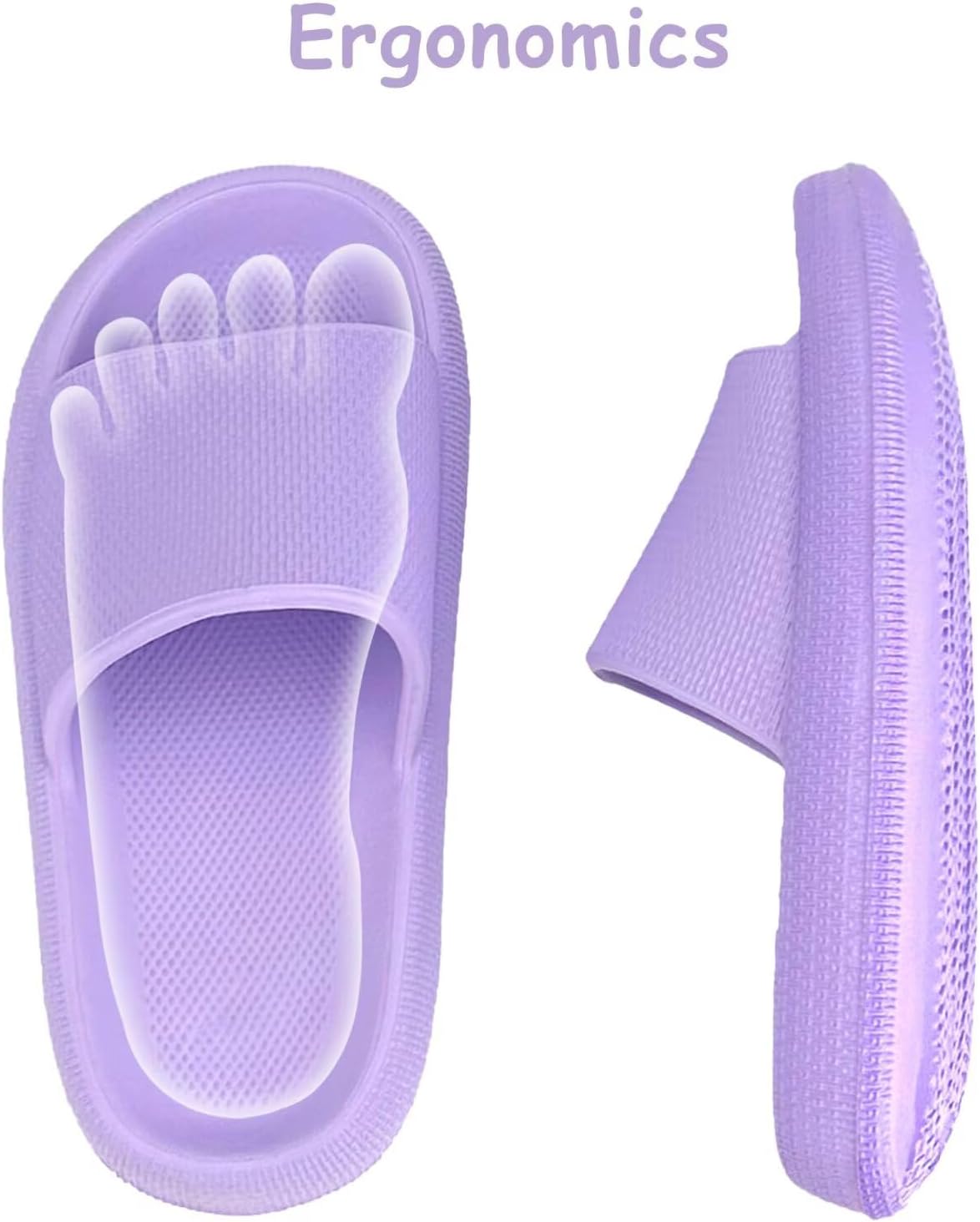 Cloud Slides for Kids丨Boys Girls Shower Slippers Slip on Sandals丨Non-Slip Open Toe Pillow Slippers Sandals丨Quick Drying Summer Beach Pool Shoes - Image 2