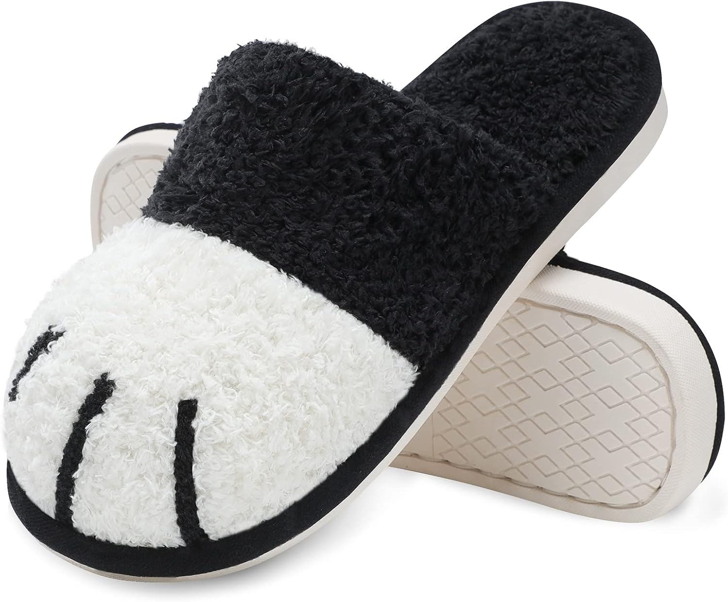 Women Cat Paw Cozy Slippers Warm Gifts for Women Men with Memory Foam Trendy Cute Fuzzy Winter House Shoes Indoor Outdoor