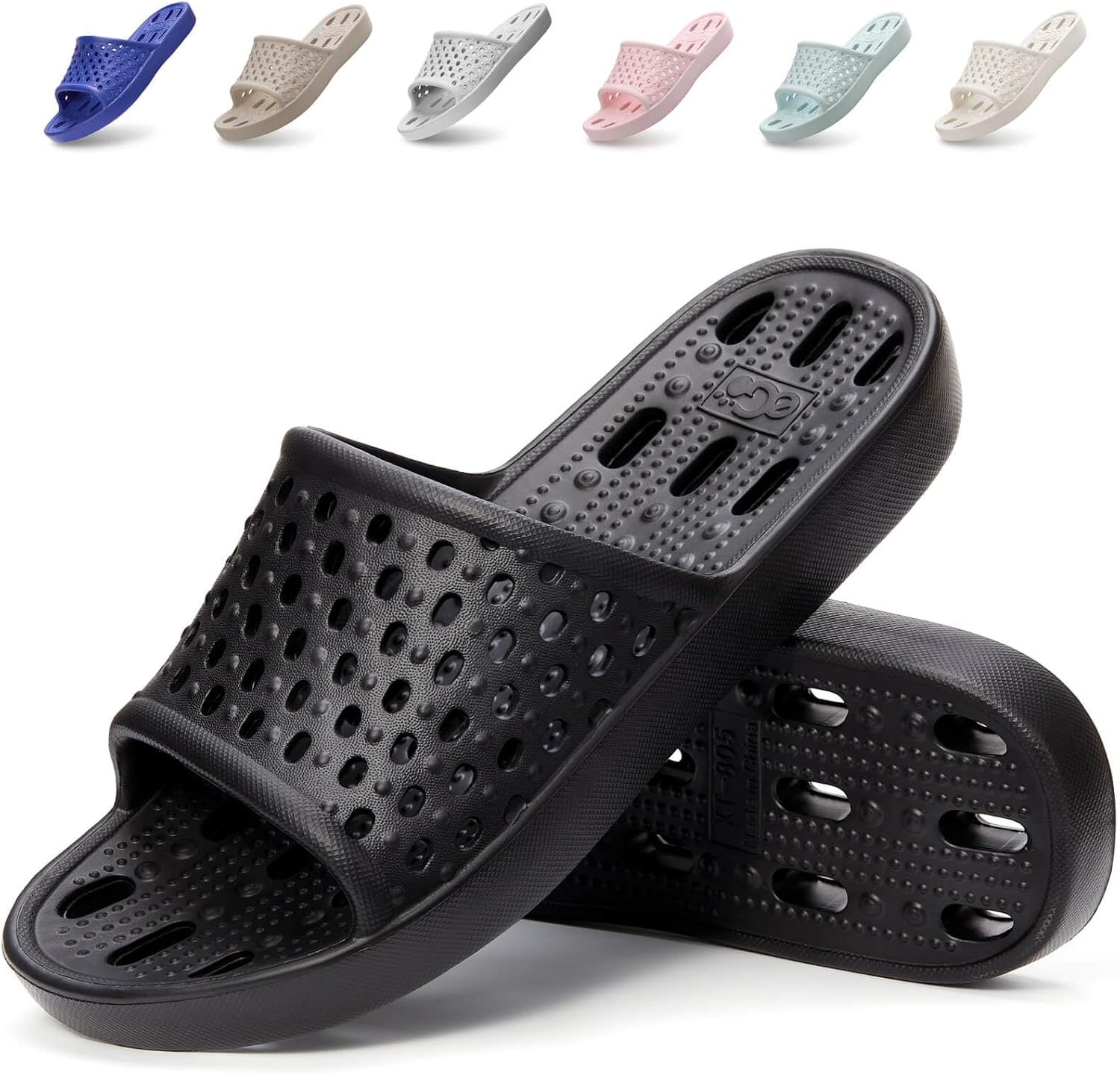 Shower Shoes Men Quick Drying Women Shower Sandals Non-Slip Comfortable House Slippers Bathroom Hotel Flip Flops Slides With Students Gym