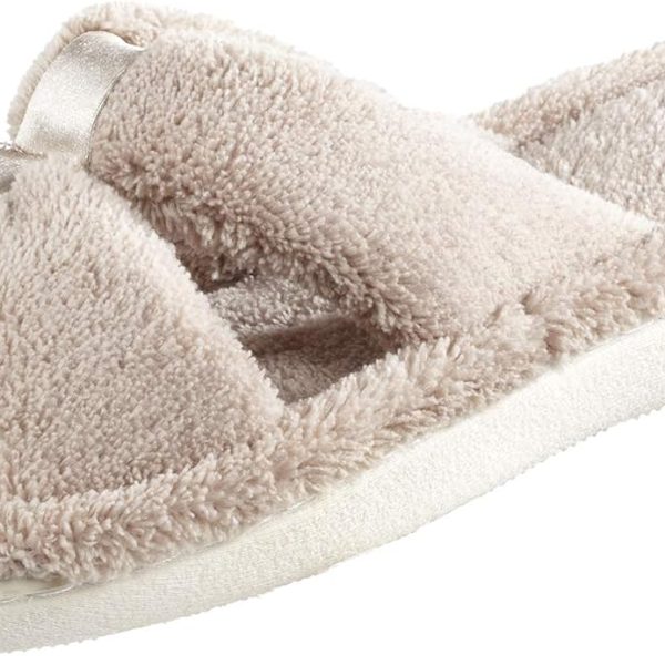 Women's Signature X-Slide Slipper, Satin Trim with Memory Foam