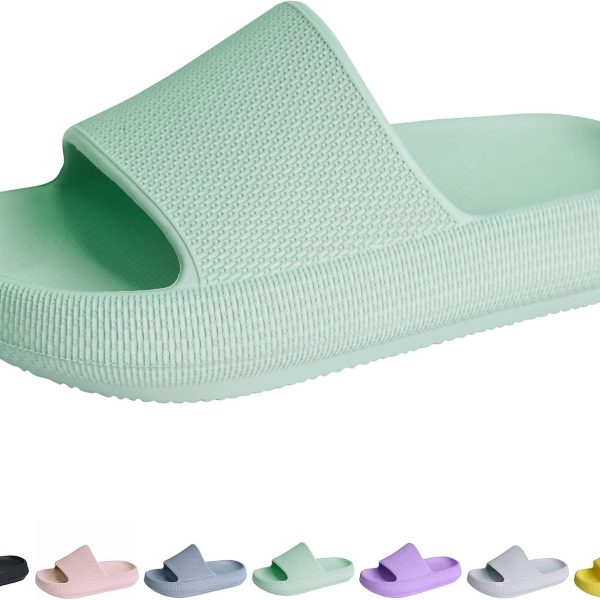 Cloud Slides for Kids丨Shower Slippers Bathroom Pool Sandals丨Boys Girls Comfy Thick Sole Slippers丨Summer Non-Slip Beach Shoes