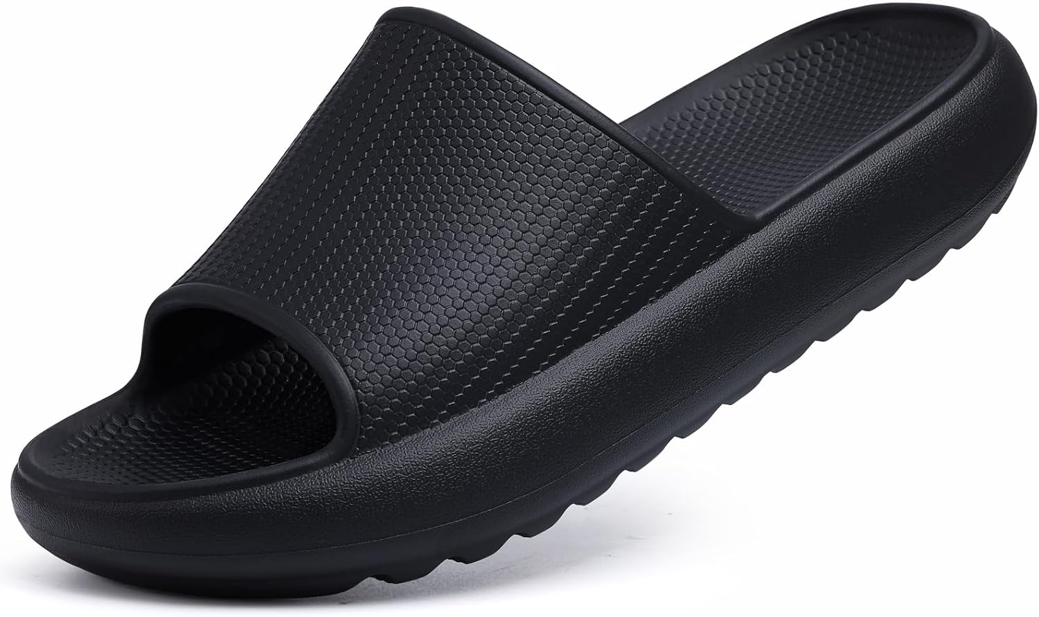 Slide Sandals for Women Men Ultra Comfort Recovery Pillow Slippers Soft Summer Beach Shoes with Low Arch Support