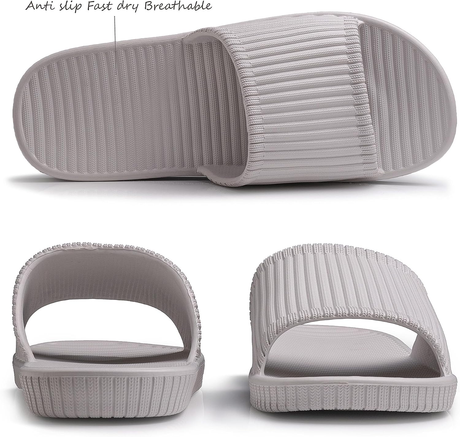 Shower Shoes, Women & Men’s Shower Slippers, Slides Sandals Pool Slides House Slippers Non-Slip Indoor Bathroom Shoes Beach Sandals - Image 2