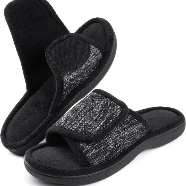 Men's Adjustable Wrap Memory Foam Slide Slipper