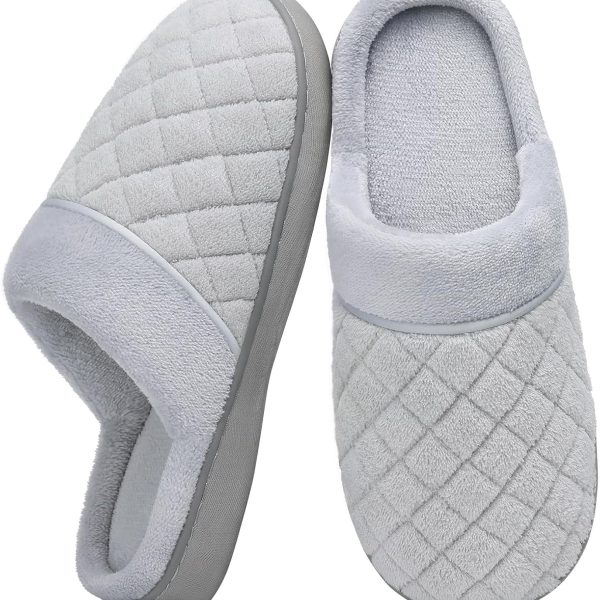 Unisex House Slippers for Women Men Memory Foam Indoor Bedroom Shoes