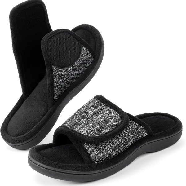 Women's Adjustable Wrap Memory Foam Slide Slipper