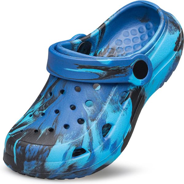 Toddler Kids Clogs Boys Girls Clogs Marbled Garden Shoes Unisex Child Slides Sandals Slip on Beach Slipper Water Shoes Indoor Outdoor(Toddler/Little Kids/Big Kids)